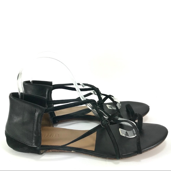L.A.M.B. Quint Black Suede Strappy Sandals - Picture 5 of 7